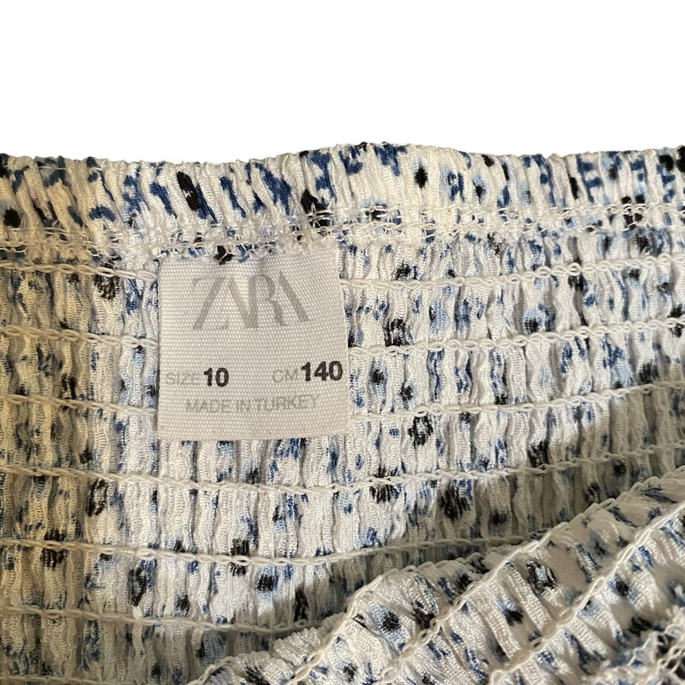 Zara Kids Ditzy Floral Ruffle Skort Size 10 Skirt Shorts Boho Cottagecore White - Picture 4 of 4